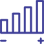 Hearing Graph 2D purple bar graph increasing from left to right