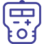 Monitor Icon 2D purple design of a hearing test monitor