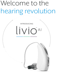 A close up of a Livio A.I. Hearing Aid