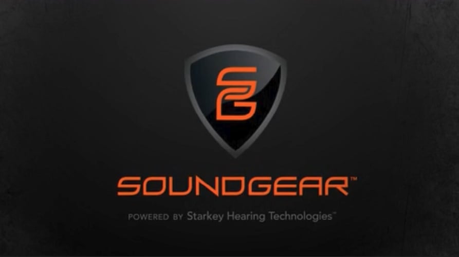 Soundgear logo in a black background